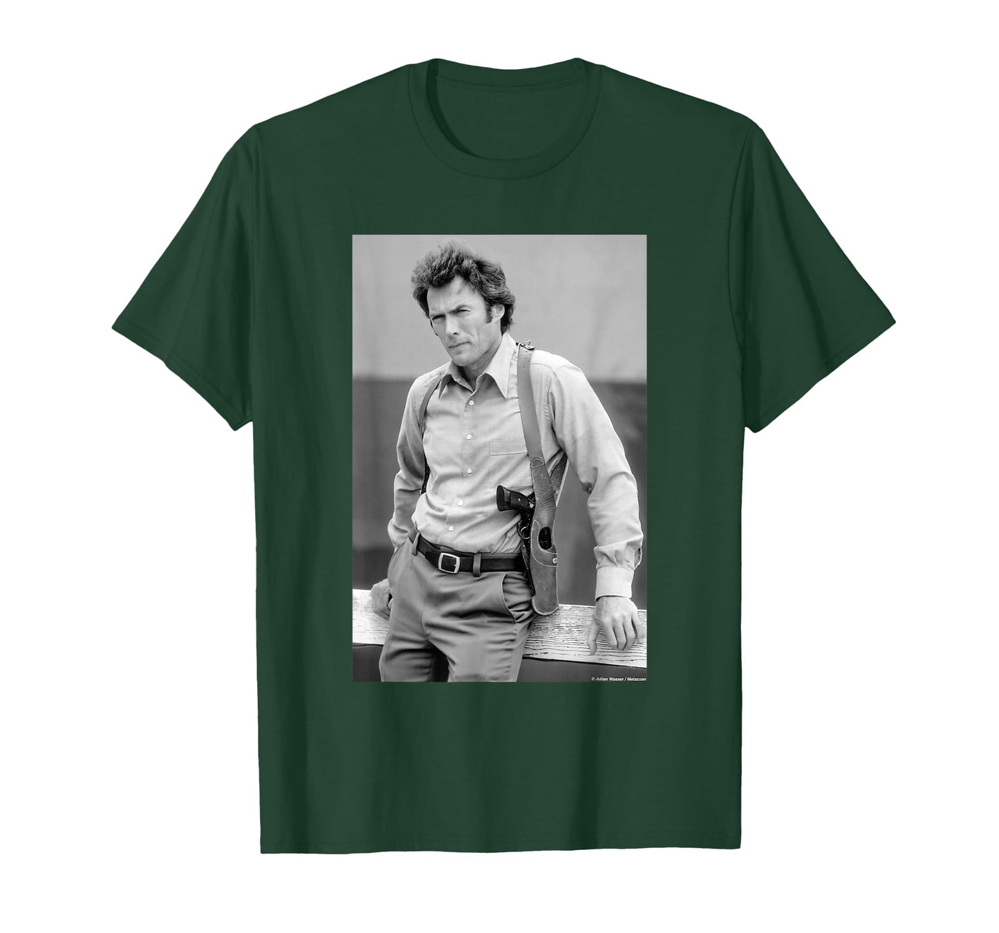 Clint Eastwood As Dirty Harry Magnum Force by Julian Wasser T-Shirt