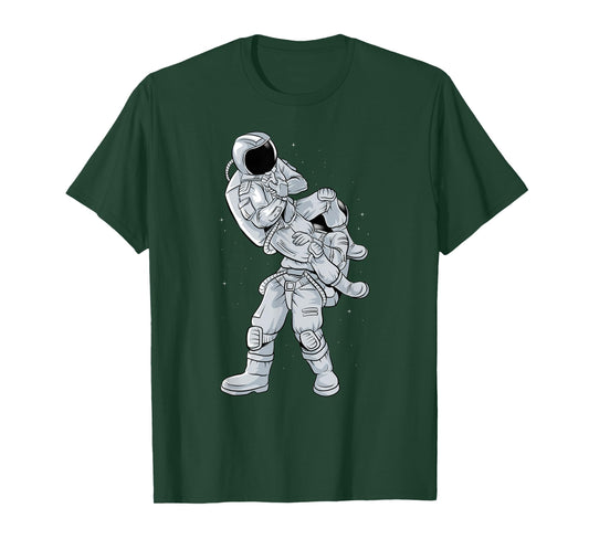 Galaxy BJJ Astronaut Flying Armbar Jiu-Jitsu T-Shirt