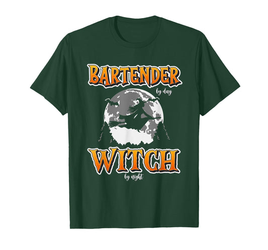 Halloween Bartender Witch | Funny Cute Bartending Women Girl T-Shirt
