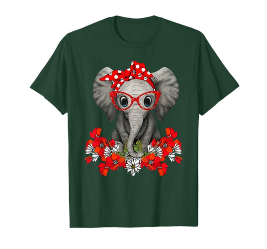 Save The Elephants t-shirt Elephant mom red bow woman T-Shirt