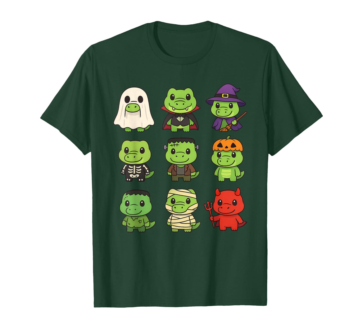 Funny Crocodile Ghost Costume Spooky Alligator Halloween T-Shirt