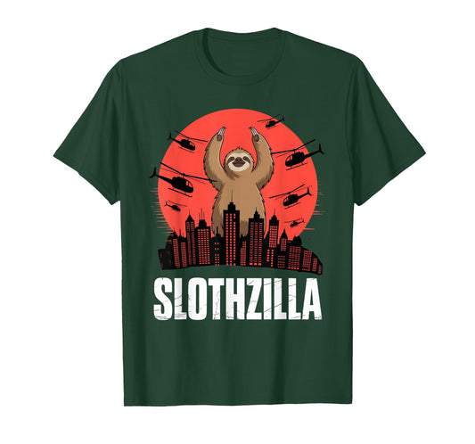 Slothzilla Funny Sloth Monster Japanese Art T-Shirt