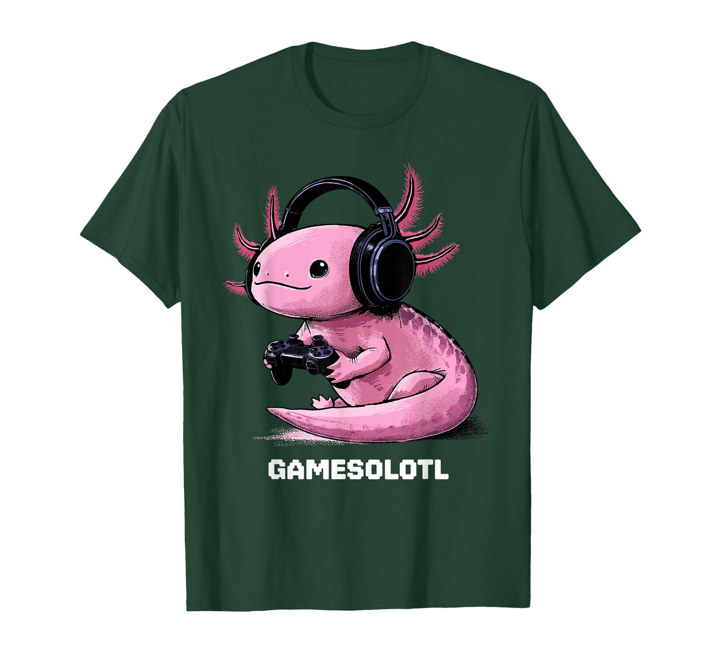 Gamer Axolotl Shirt Kids Gamesolotl Fish Gaming Video Gamer T-Shirt