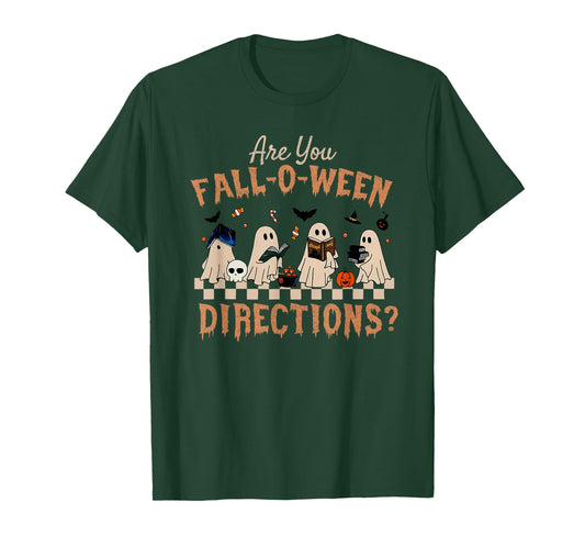 Retro are You Fall O Ween Directions Teacher T-Shirt