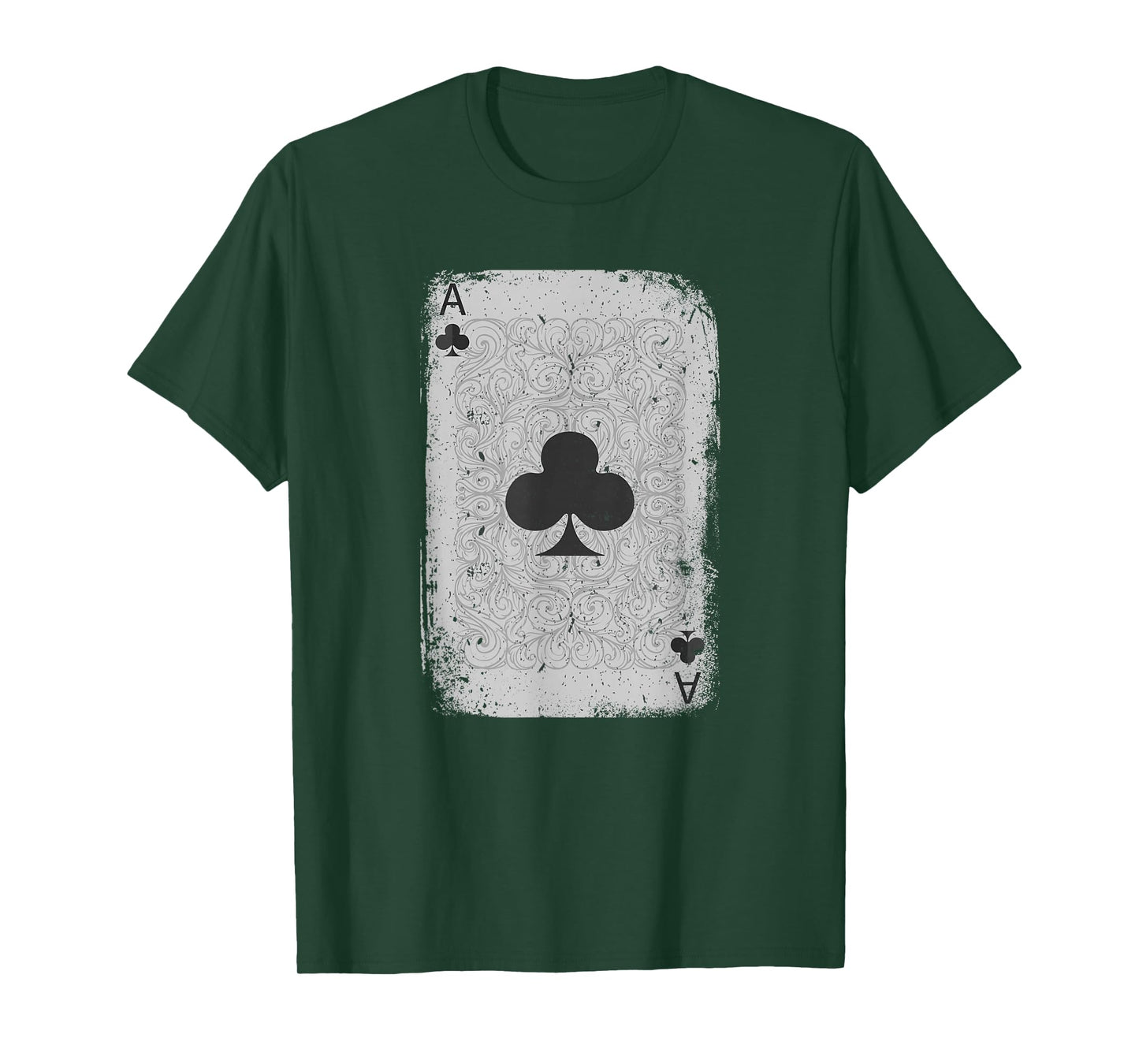 Vintage Distressed Ace of Clubs Poker Playing Card T-Shirt T-Shirt