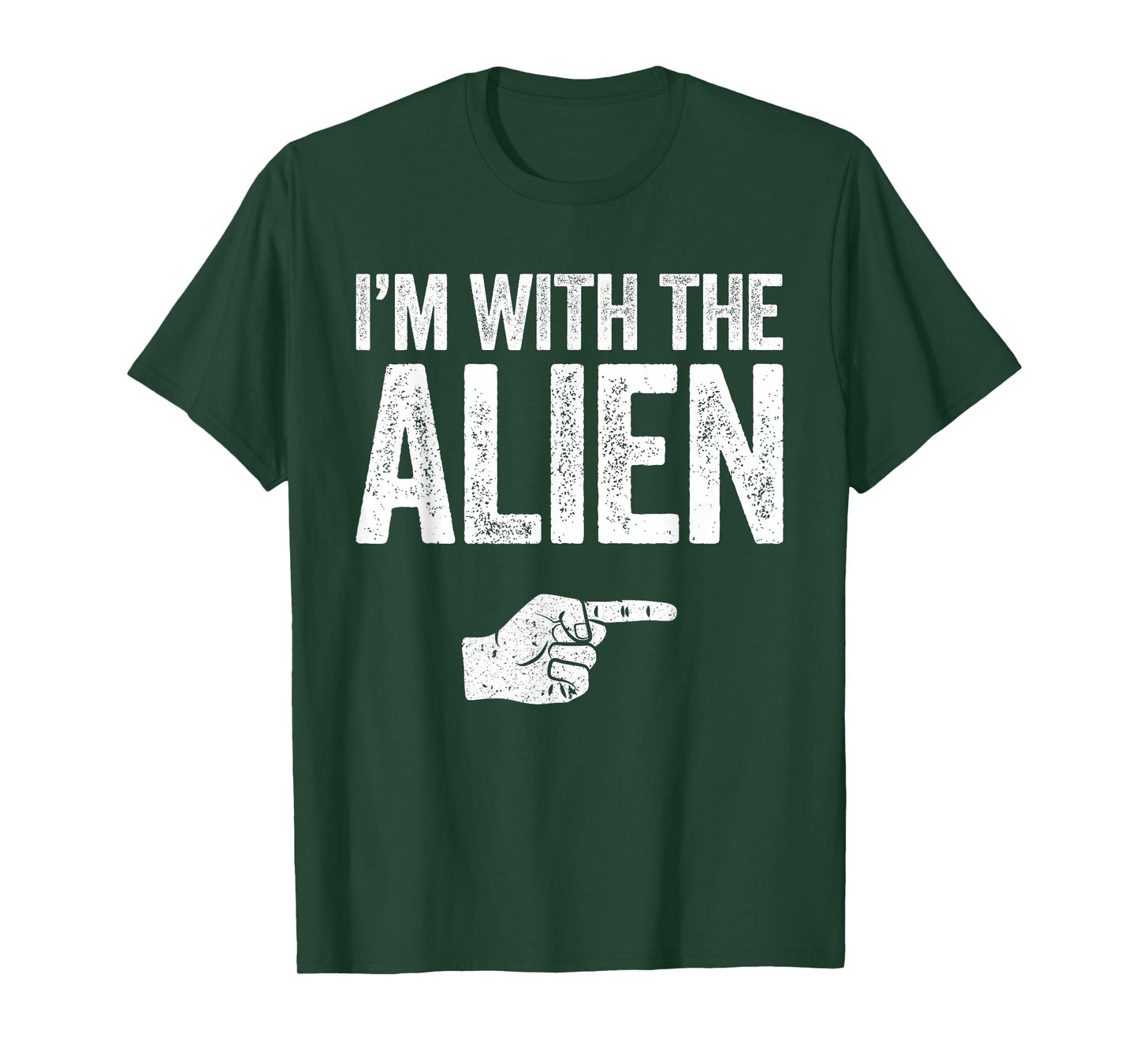 I'm With The Alien Shirt Adult Kids Matching Alien Costume T-Shirt