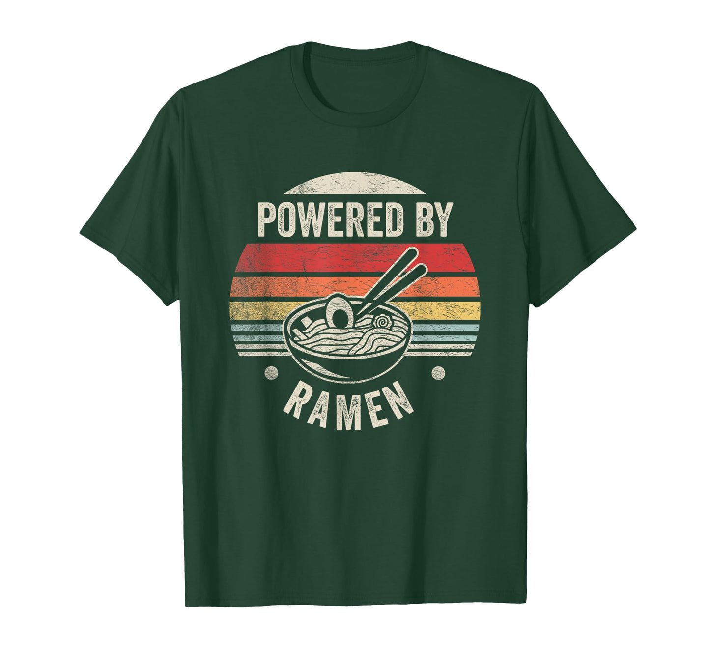 Vintage Powered by Ramen Japanese Love Anime Noodles Foodie T-Shirt