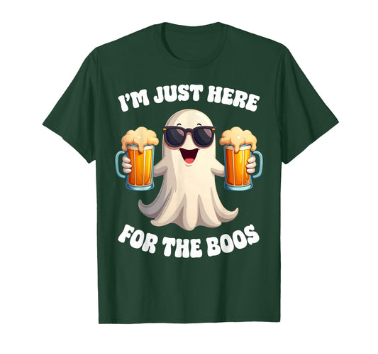 Funny I'm Just Here For The Boos Adult Halloween Costume T-Shirt