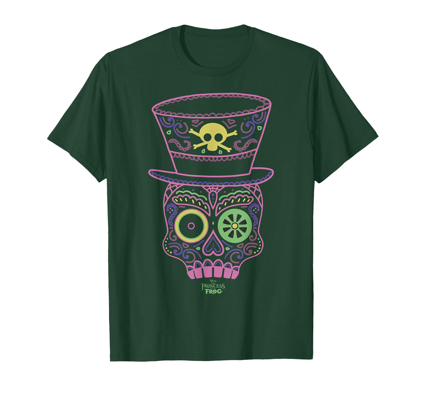 Disney Princess And The Frog Dr. Facilier Line Art Mask T-Shirt