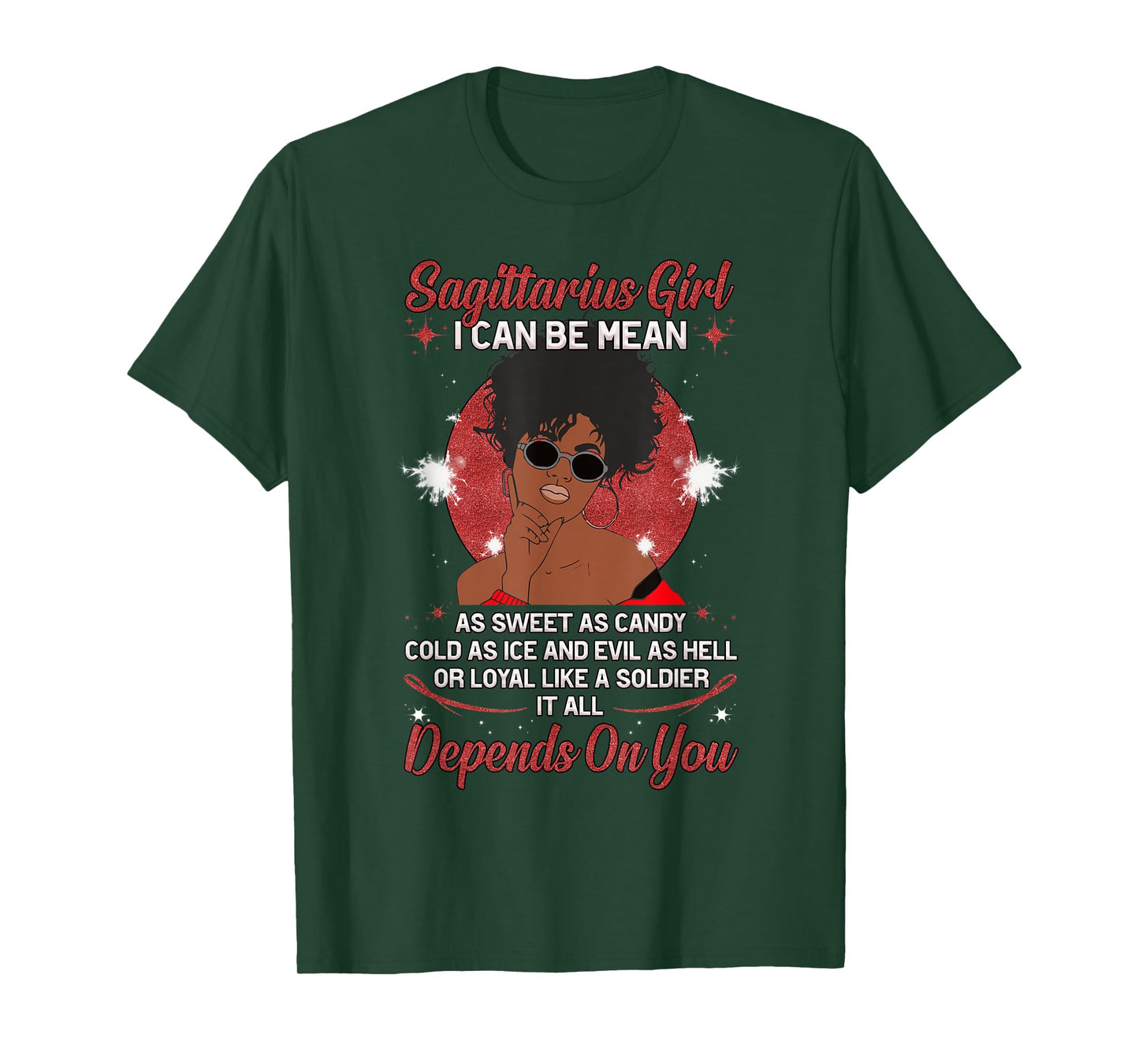 Black Pride Melanin Sagittarius For Women I can Be Mean T-Shirt