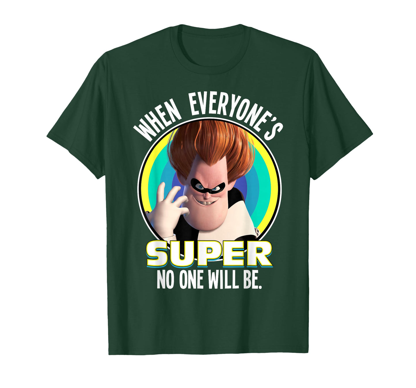 Disney Pixar The Incredibles Syndrome Super Retro Portrait T-Shirt
