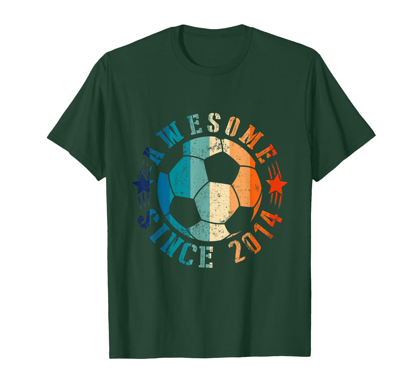 Awesome Since 2014 9th Birthday 9 Year Old Soccer Player T-Shirt