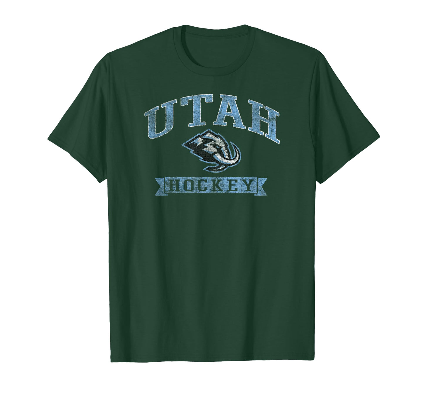 Utah Mammoth Vintage Hockey Dark Heather Officially Licensed T-Shirt