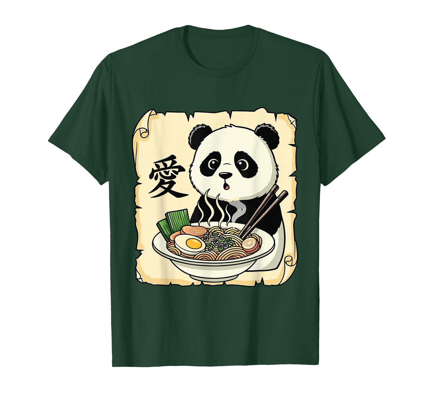 Funny Panda Ramen Kawaii Anime Japanese Graphic Women Men T-Shirt