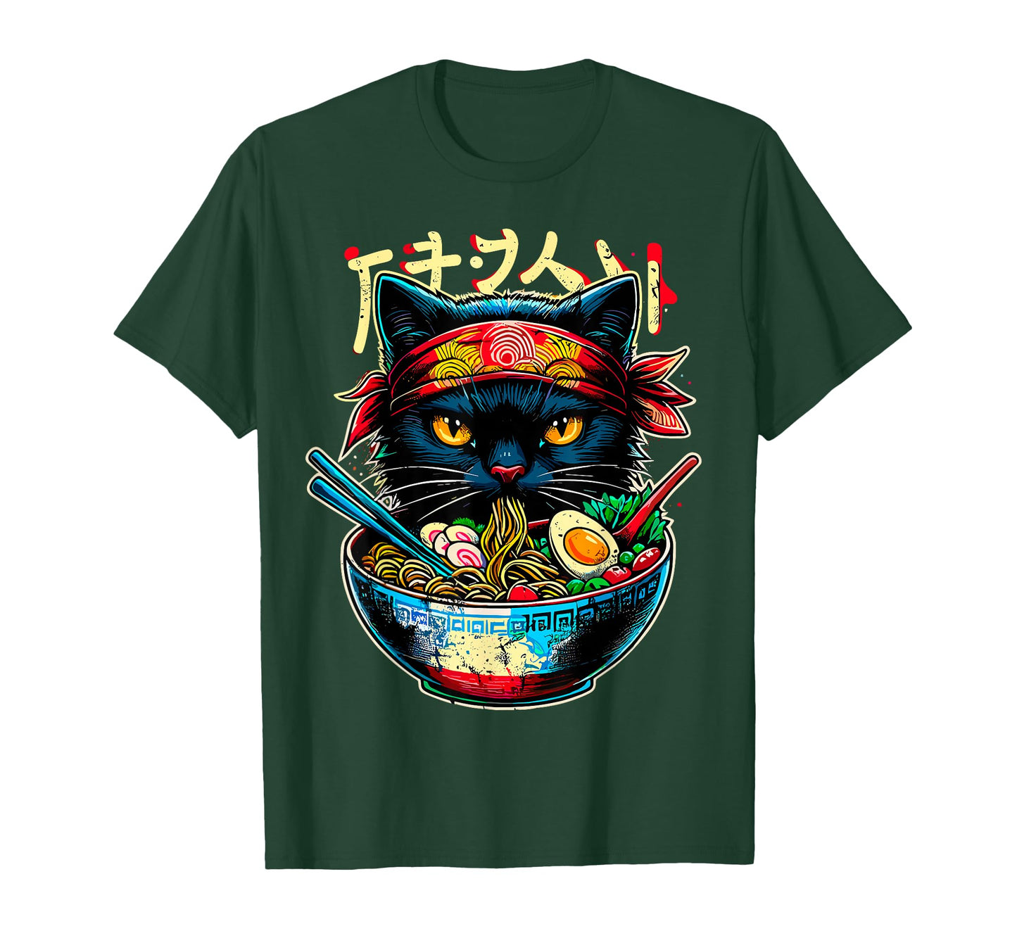 Cat Ramen Noodle Japanese Anime Kawaii Cats T-Shirt