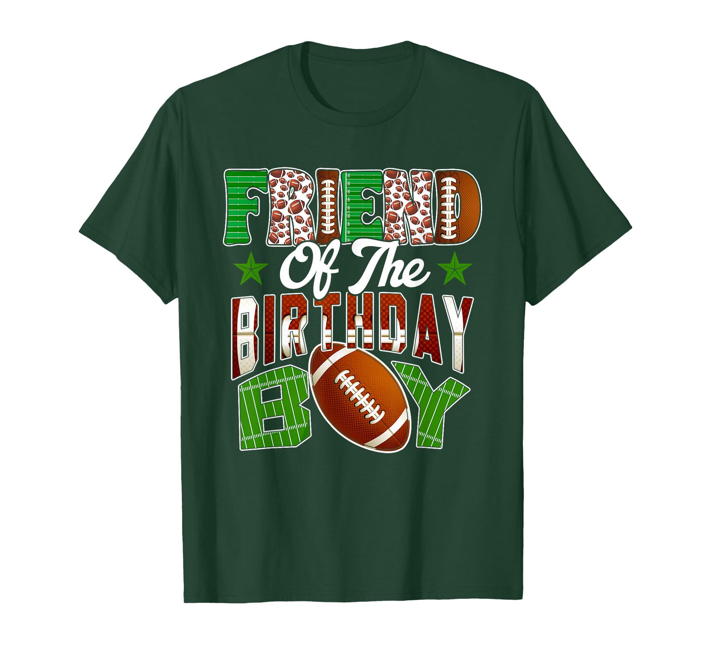 Friend of The Birthday Boy Football Party Family Matching T-Shirt
