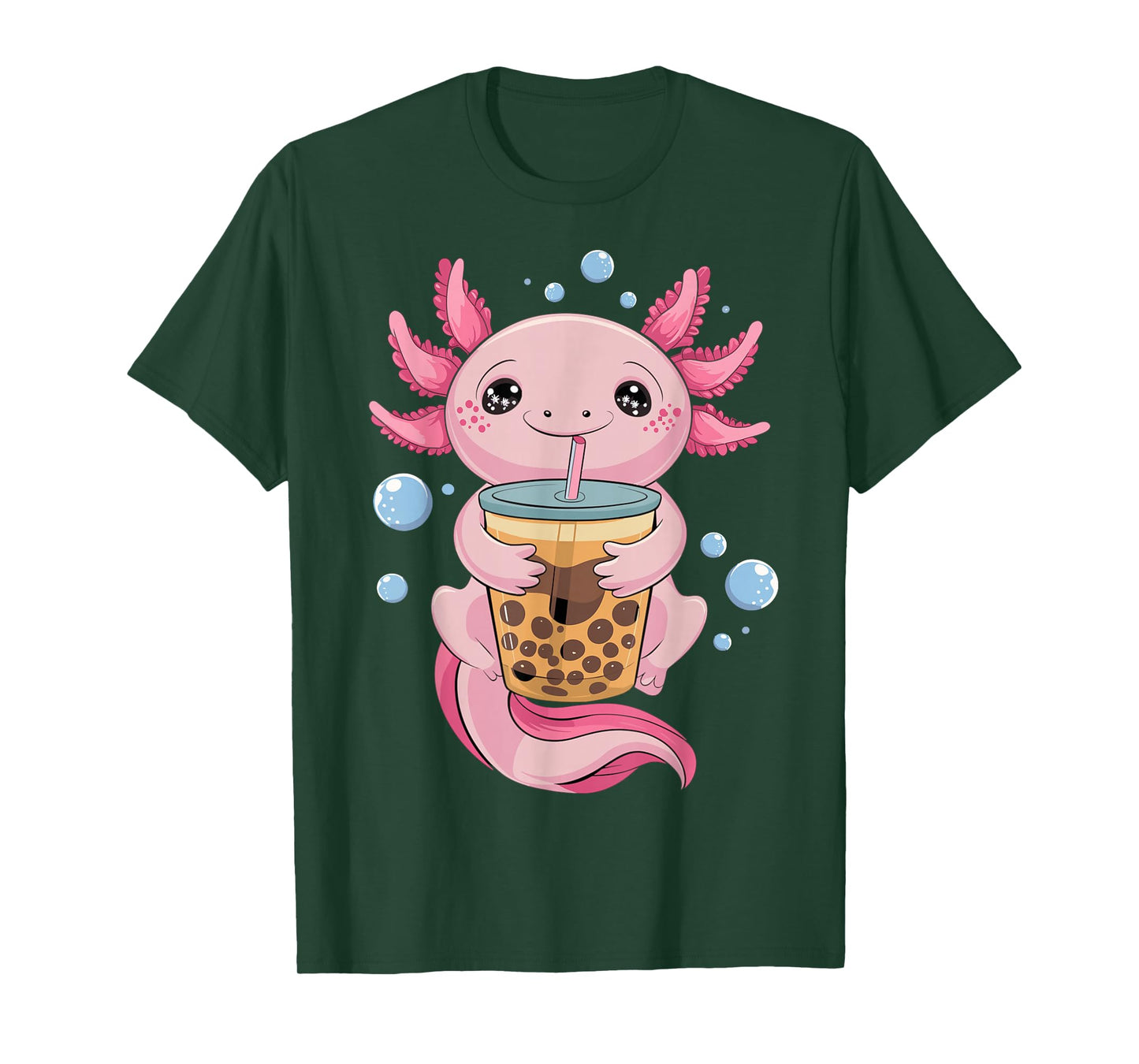 Axolotl Boba Tea Bubble Tea Kawaii Axolotl T-Shirt