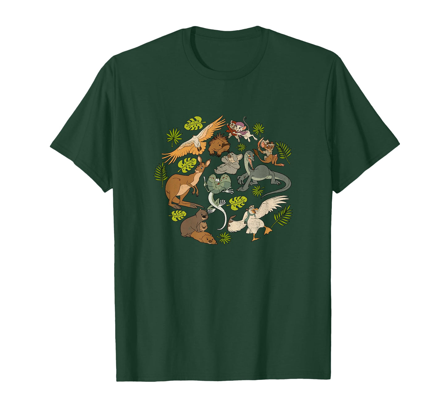 Disney The Rescuers Down Under Vintage Character Jumble T-Shirt