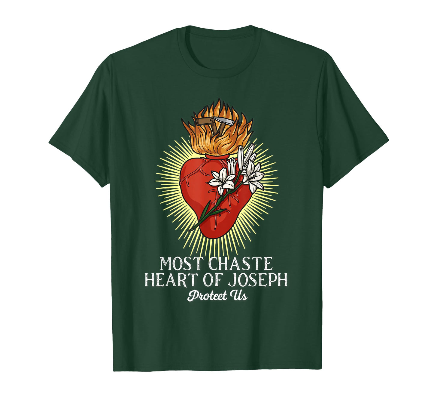 The Most Chaste Heart of Saint Joseph Traditional Catholic T-Shirt
