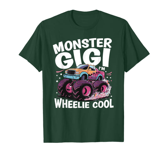 Monster Gigi Wheelie Cool Monster Truck Gigi Grandma T-Shirt