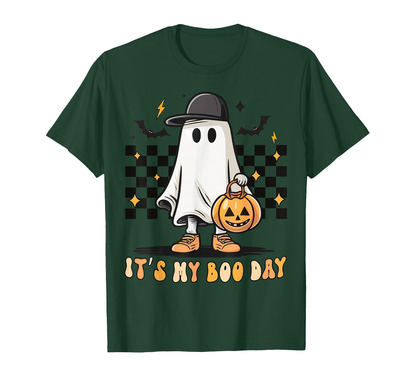It's My Boo Day Ghost Halloween Birthday for Boys Girls T-Shirt