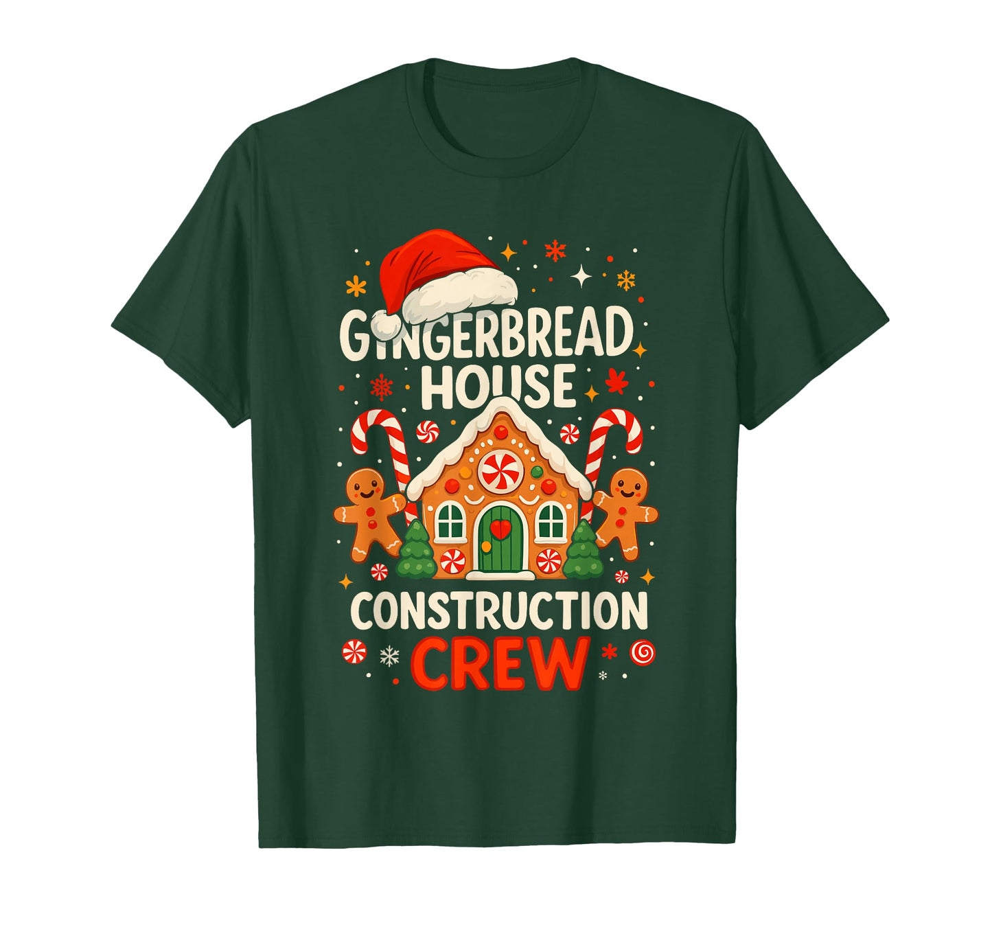 Gingerbread Man Costume Gingerbread House Construction Crew T-Shirt
