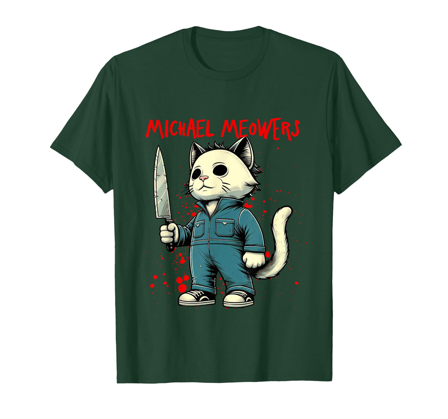 Funny Cat Horror Movies Cute Halloween for Cat Kitty Lovers T-Shirt
