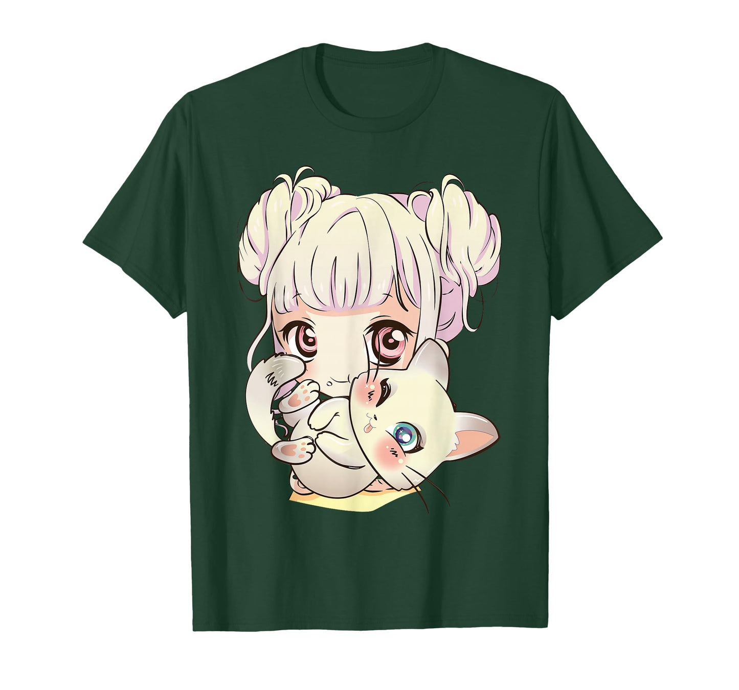 Cute Anime and Cats for Teen Manga Kawaii Graphic Otaku T-Shirt