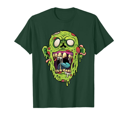 Scary Halloween Cartoon Zombie Gift T-Shirt