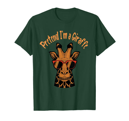 Pretend I'm A Giraffe Tee Funny Lazy Halloween Costume party T-Shirt