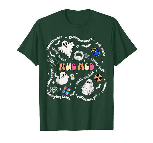 Halloween Ghost Spooky Nuc Med Nuclear Medicine Radiology T-Shirt