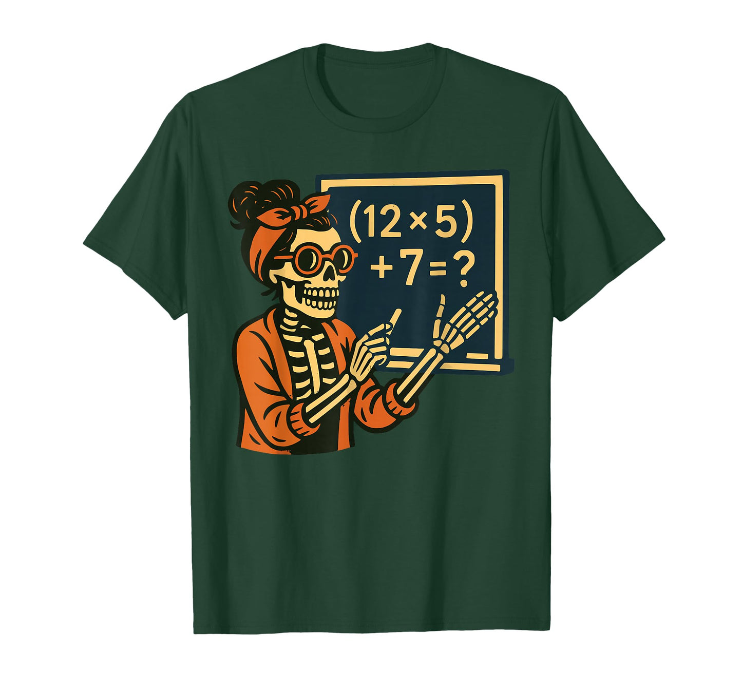 Halloween Teacher Six Seven Meme 6 7 Skeleton Spooky Costume T-Shirt