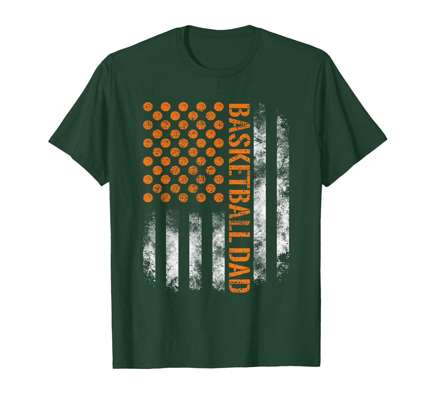 Proud Basketball Dad T-Shirt I USA Flag Daddy Team Jersey T-Shirt for Men