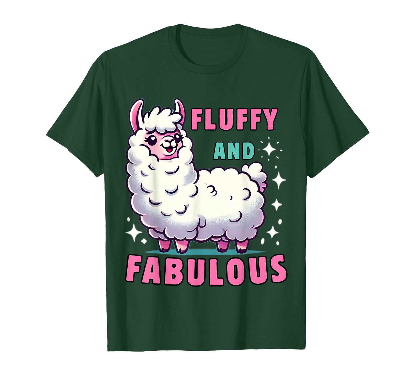 Fluffy and Fabulous Cute Llama for Animal Lovers T-Shirt
