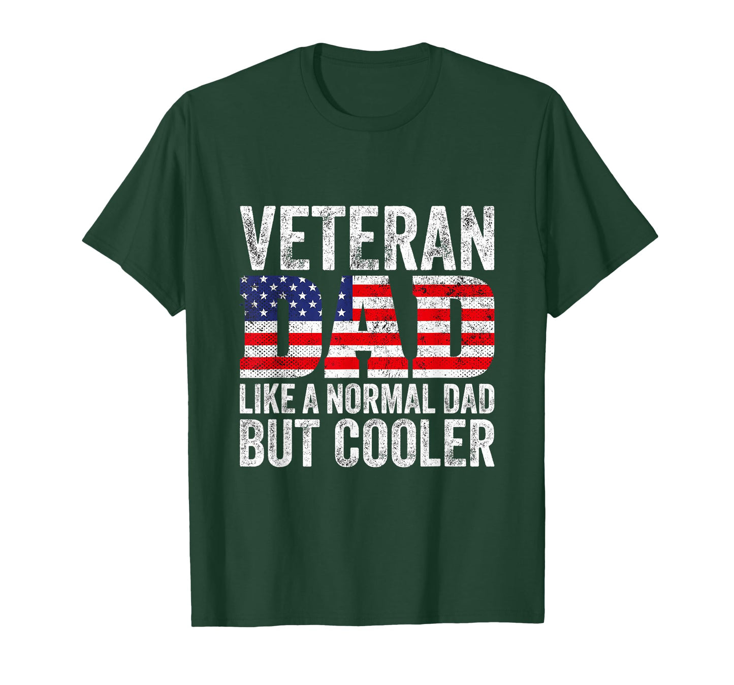 Veteran Dad Like A Normal Dad But Cooler American Flag T-Shirt