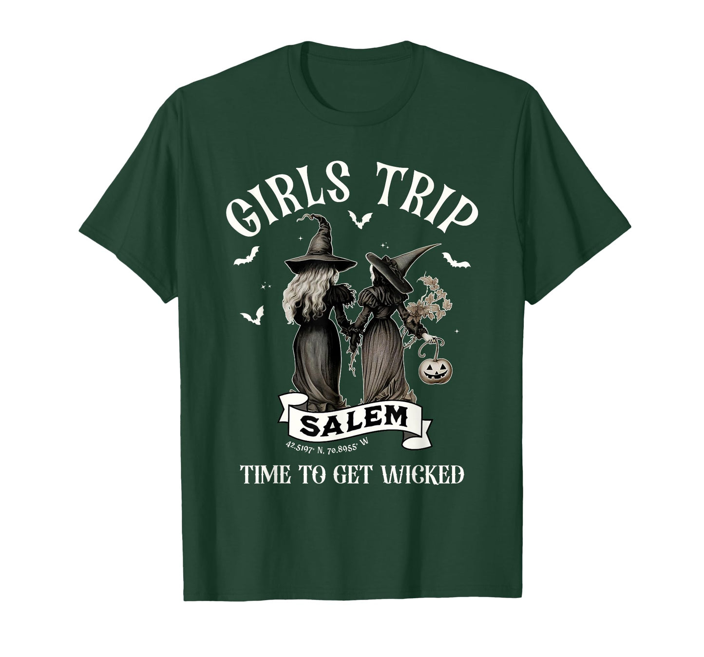 Retro Girls Trip Salem Time To Get Witch Funny Halloween T-Shirt