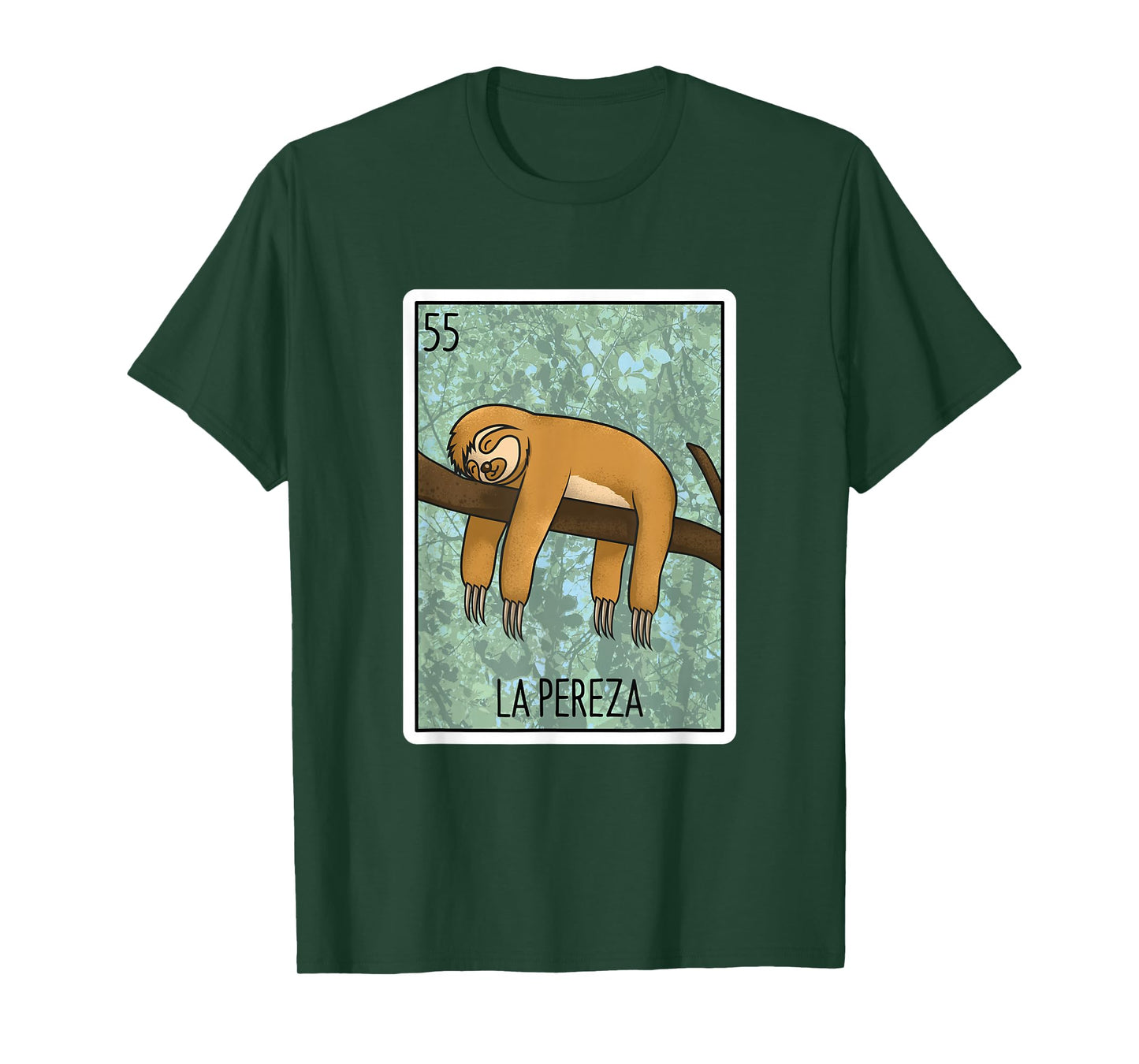 La Pereza Lottery Gift The Sloth Card Mexican Lottery Bingo T-Shirt