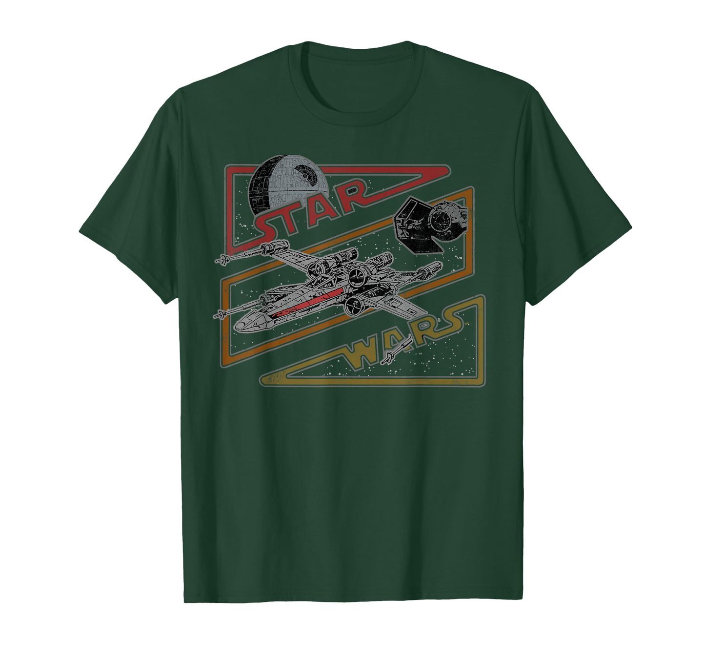 Star Wars Death Star X-Wing Tie Fighter Retro Logo T-Shirt T-Shirt