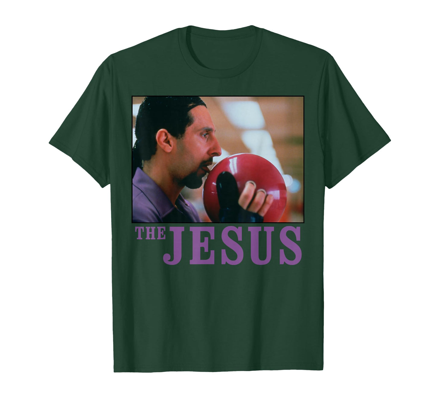 The Big Lebowski Jesus Licking The Bowling Ball Graphic Tee T-Shirt