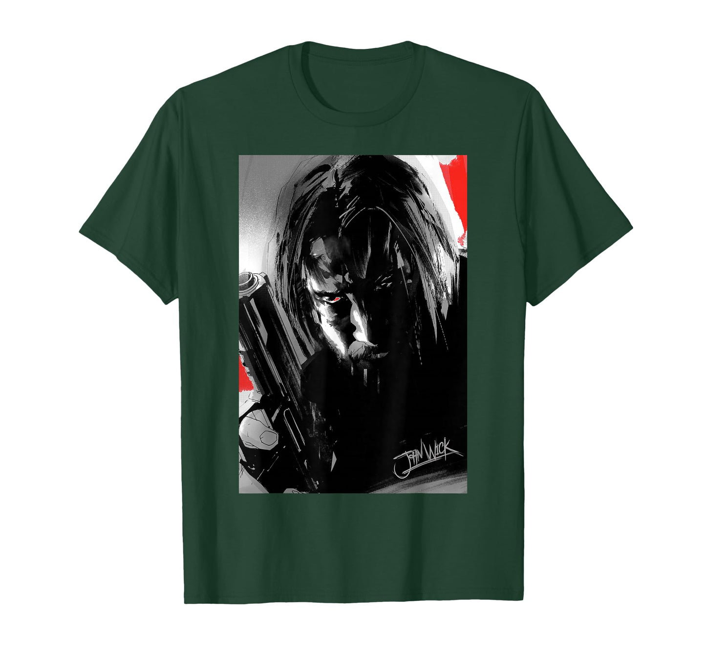 John Wick Illustrated Poster T-Shirt