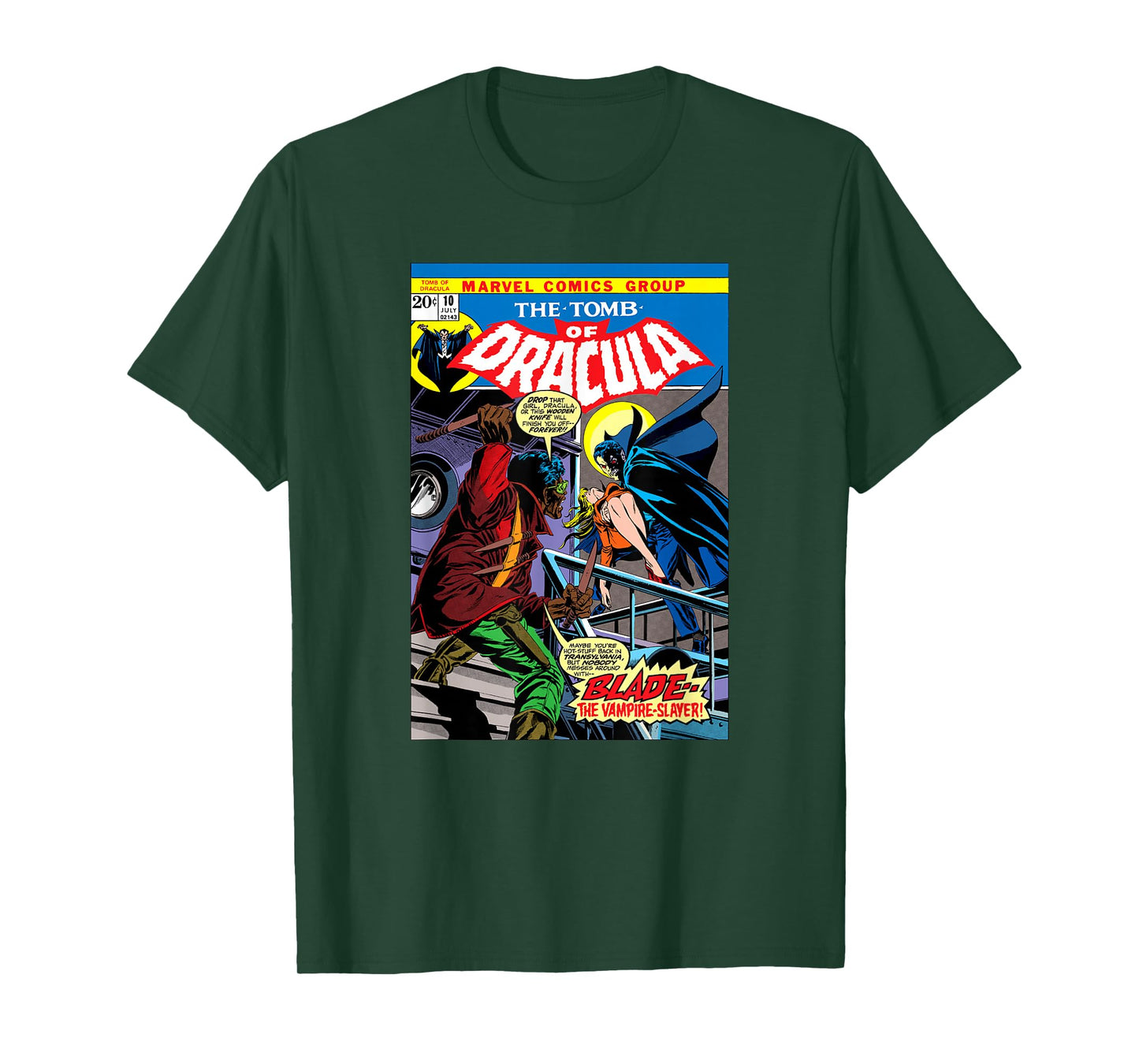 Marvel Blade Tomb of Dracula Vintage Comic Cover Halloween T-Shirt