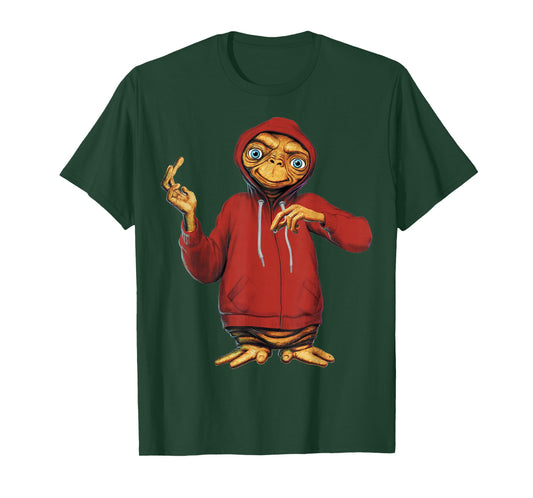 E.T. Hiding in A Hoodie Portrait Graphic T-Shirt T-Shirt