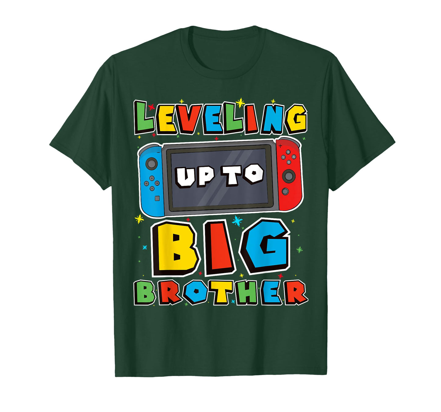 Leveling Up To Big Brother for Gamer Boys Kids Men girl team T-Shirt