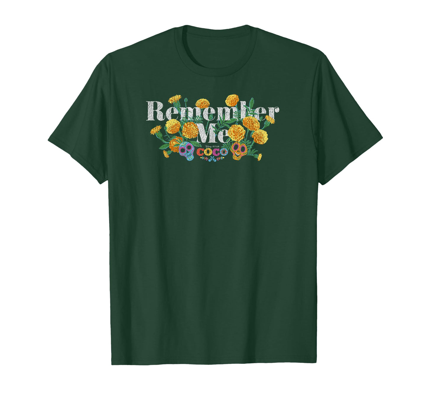 Disney Pixar Coco Remember Me Floral Logo T-Shirt