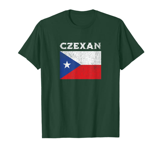 Czexan Flag Czech Texan T-Shirt