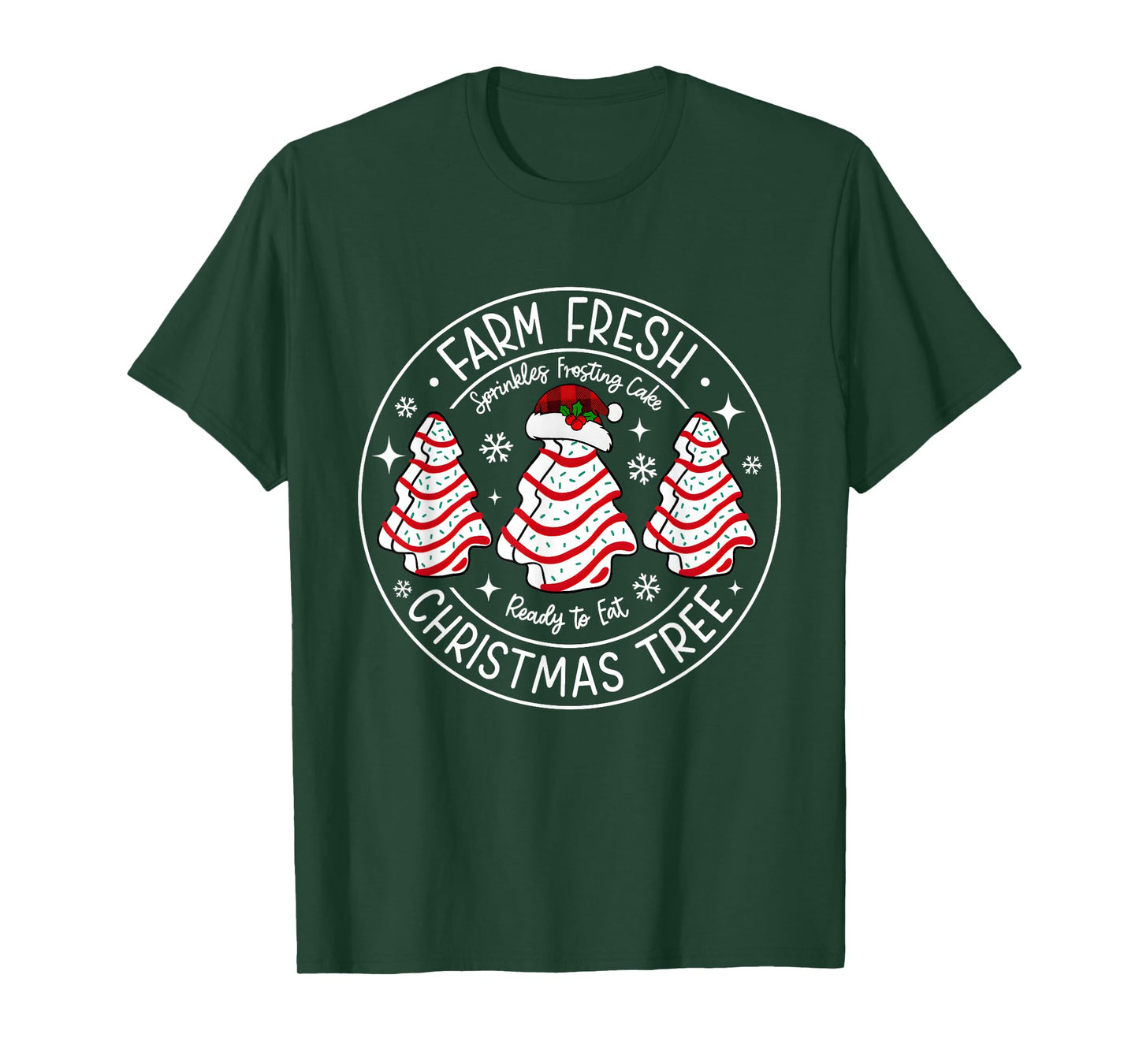 Farm Fresh Christmas Tree Cakes Matching Family Xmas Pajamas T-Shirt