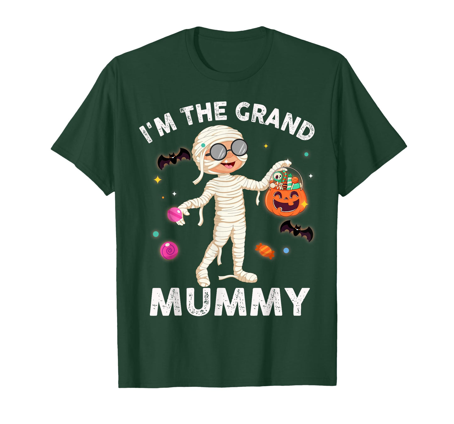 I'm The Grand Mummy Funny Grandma Halloween T-Shirt