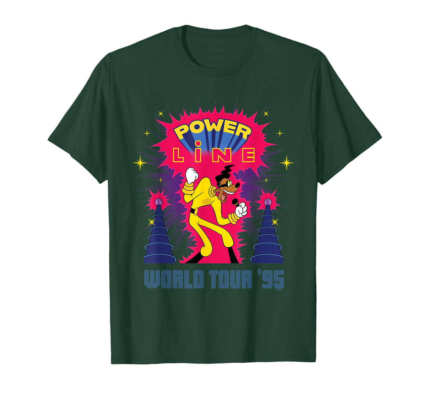 Disney A Goofy Movie Powerline World Tour '95 2-Sided Rock T-Shirt