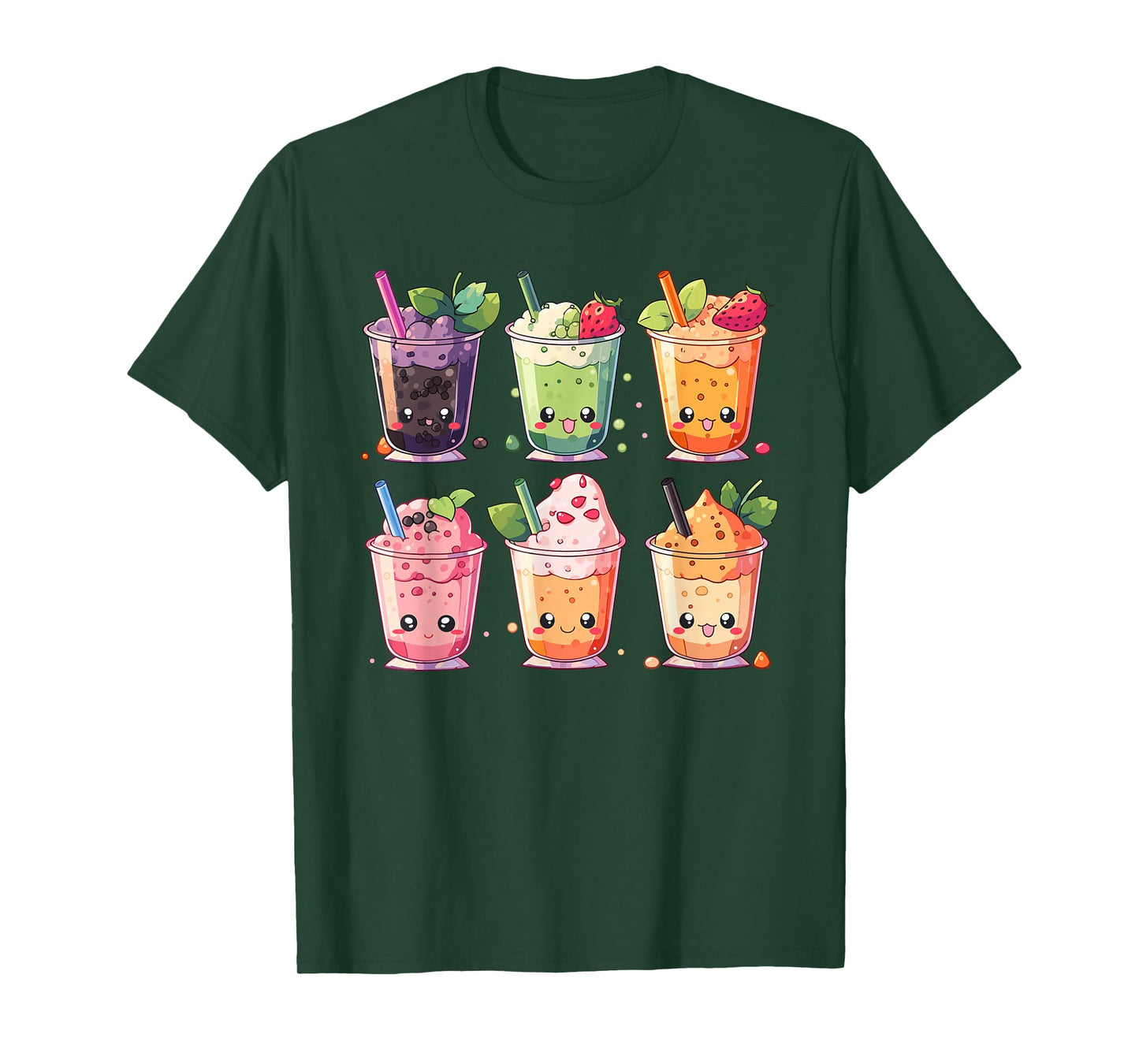 Cute Bubble Tea Boba Milk Tea Kawaii Anime Lover T-Shirt
