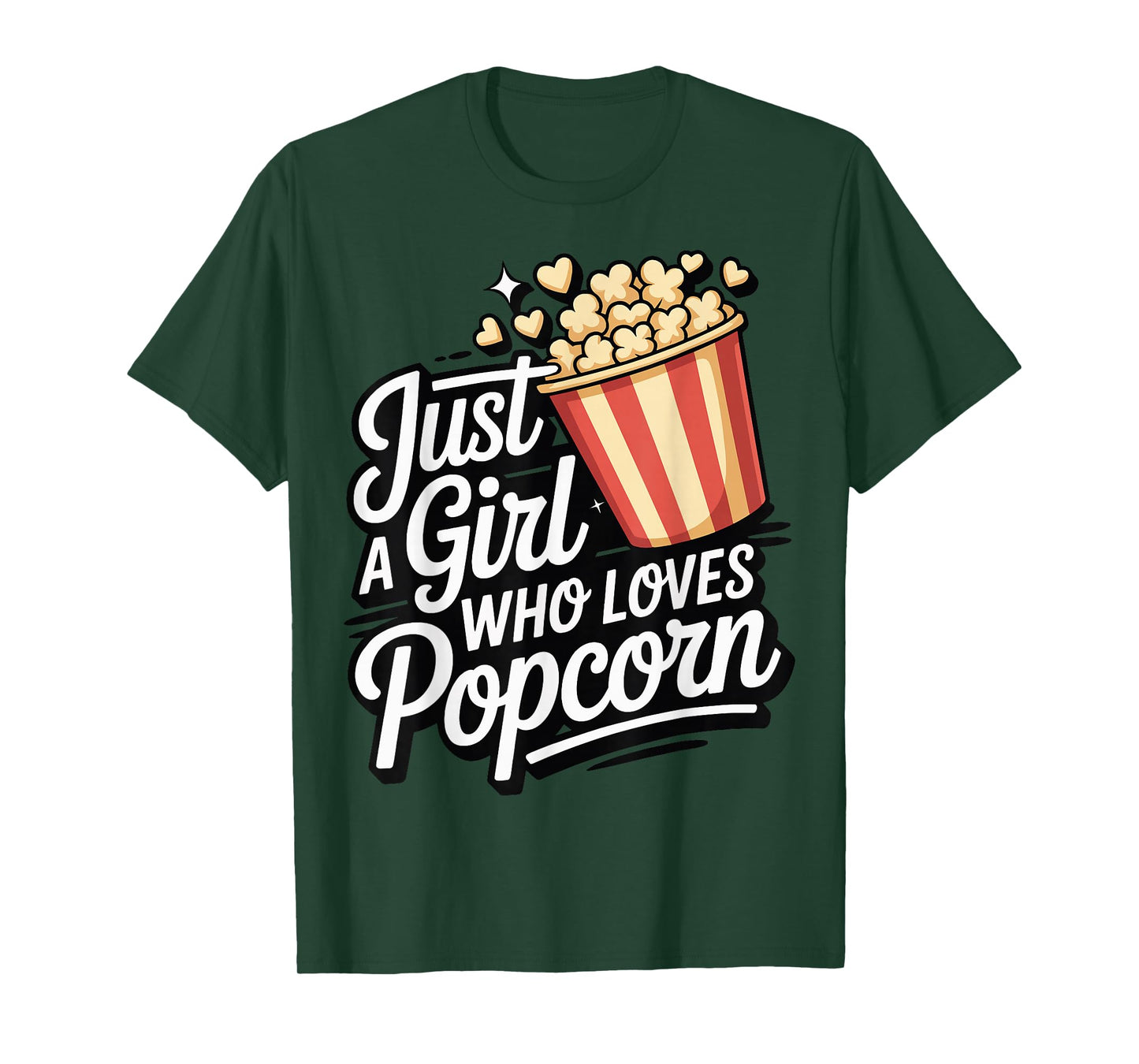 Just A Girl Who Loves Popcorn T-Shirt